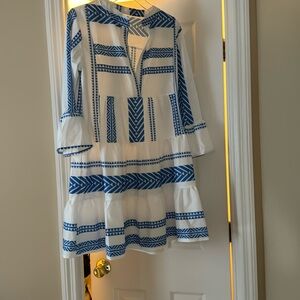 White and blue dress Brand new just no tags.  Never worn.